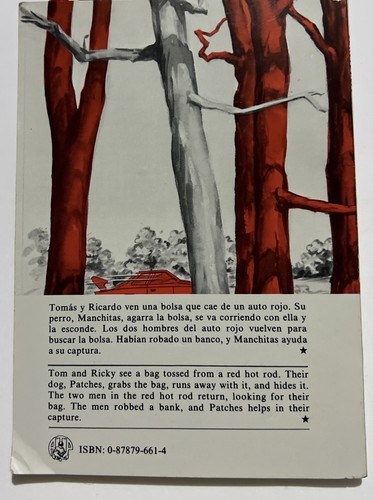The Red Hot Rod El Auto Rojo Paperback Bob Wright Bilingual Book - Picture 3 of 4