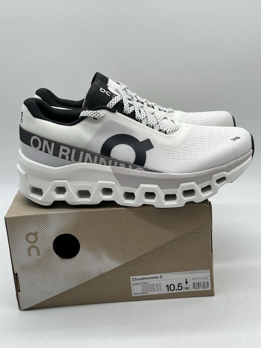 On Cloudmonster 2 Running Shoes in Undyed/Frost - Women's Size