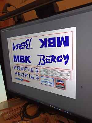 Stickers repro BMX Vintage decals MBK BERCY