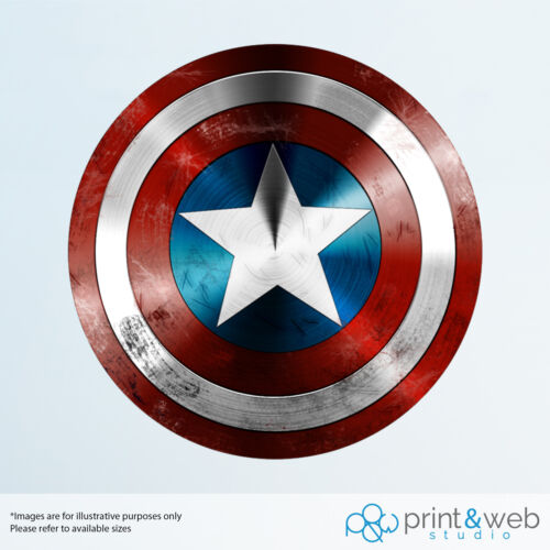 Captain America Wall Decal Sticker Bedroom Vinyl Kids - Afbeelding 1 van 1