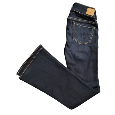 American Eagle Jeans Women's Blue Artist Flare Super Stretch Low