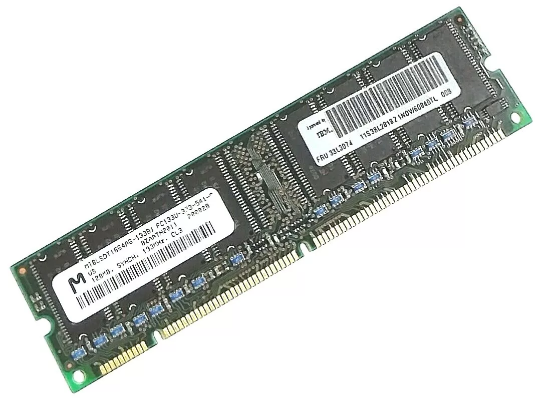 Micron PC1 2100 133MHz DDR Memory RAM 128MB 184 PIN MT8LSDT1664AG