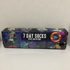 Space Legend Astronaut Academy 7 day Socks and beyond boys gift box size 12.5-4