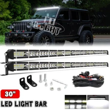For 09-14 Ford F150 Grille Hidden Bumper Combo 30inch LED Light Bar + Wire Kit