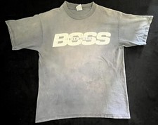 Vintage Y2K BOSS Fader Black Distressed XL Shirt USA Made