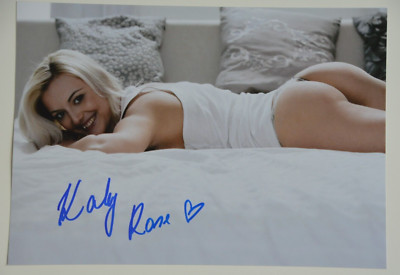 Katy Rose Sexy Erotic Adult Model signed 20x30cm Foto Autogramm Autograph IP 30