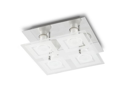 Prolight 367200204 Plafoniera Quadrata Vetro LED 4 x 3 W