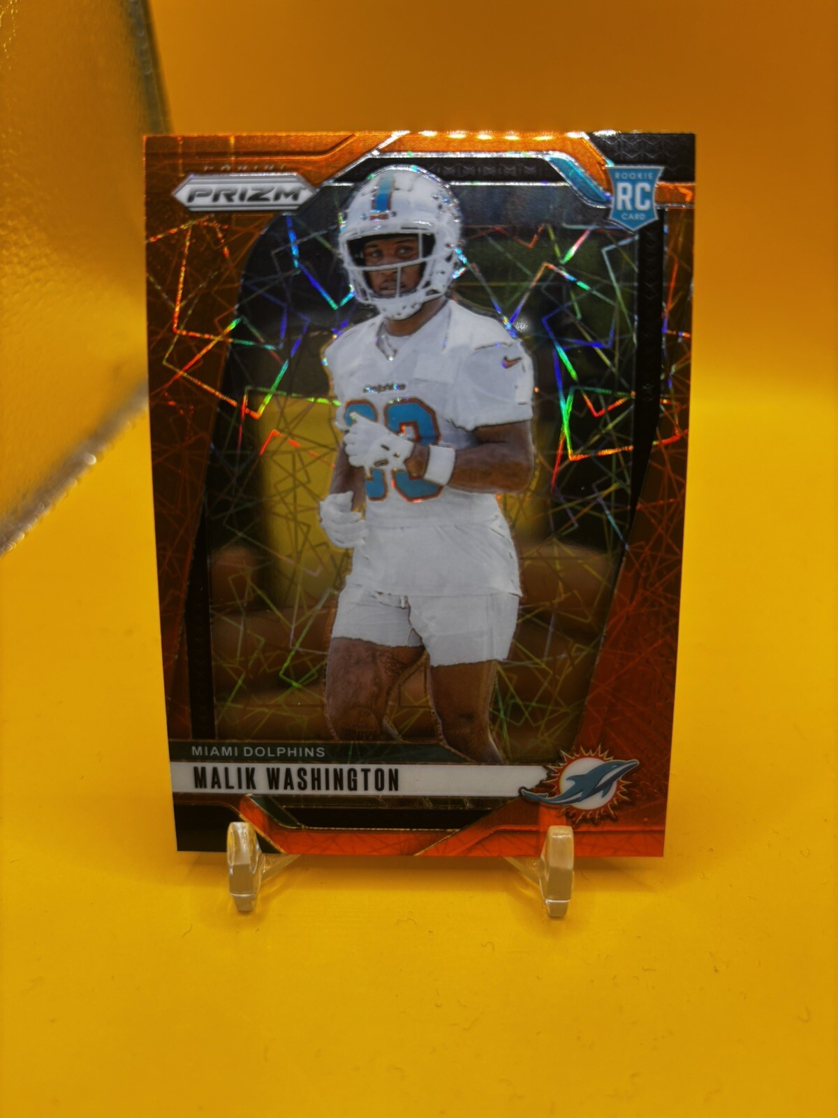 2024 Panini Prizm - Orange Lazer Prizm #371 Malik WASHINGTON (RC)