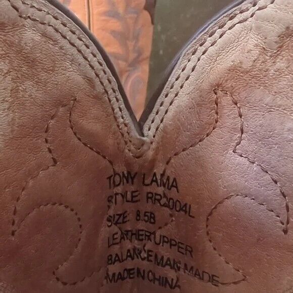 Womens Tony Lama 3R Buckaroo Style Cowgirl Boots-… - image 16