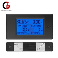 DC 8~100V 20-50-100A LCD Digital Combo Panel Display Volt Amp Power Watt Meter