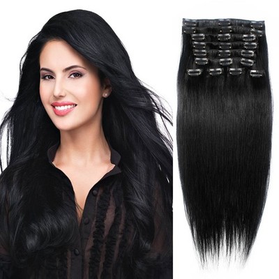 Straight Remy Human Hair Clip in Hair Extension 26 Inches(65cm