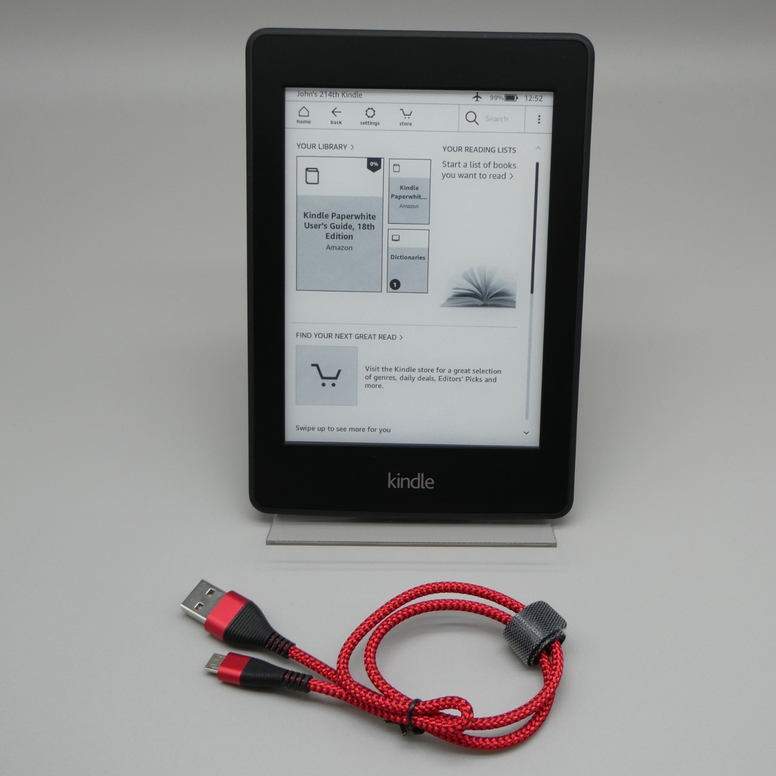 Amazon Kindle Paperwhite 6th Generation 4GB eReader -NO ADS- FrontLight DP75SDI