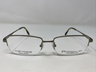Precision 165 Gold 55-17-142 Metal Shiny Gold Half Rim Eyeglasses Frame SG38