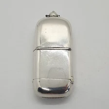 Victorian Sterling Silver Combination Vesta & Sovereign Case Joseph Hawkins 1896