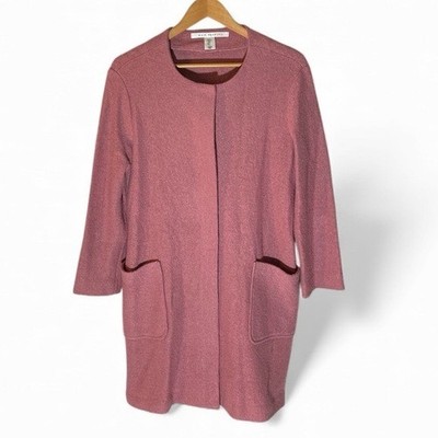 G2- Max Studio Medium Med M Rose Zip Front Wool Coat