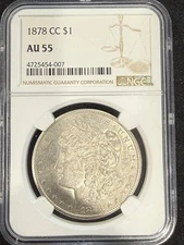 1878 CC Morgan Silver Dollar NGC AU-55