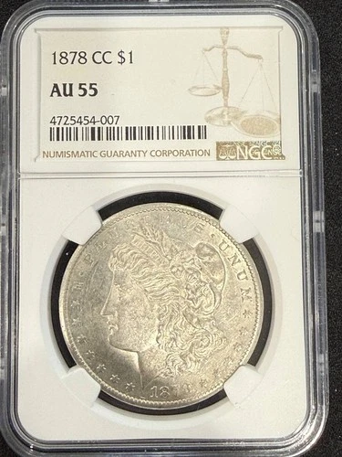 1878 CC Morgan Silver Dollar NGC AU-55