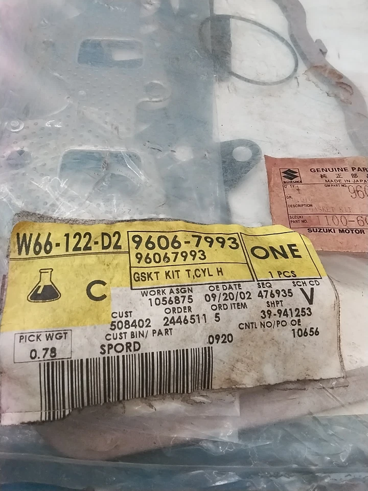 Suzuki Sidekick 89-95 & Geo Tracker Sunrunner 89-95 1.6 8V - Juego de juntas de culata Foto 2 de 4