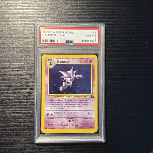 Haunter Holo Pokemon Fossil PSA 8 1999 #6