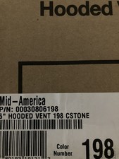 Mid America 6" Hooded Vent for Insulated Siding Cstone 198 00030806198