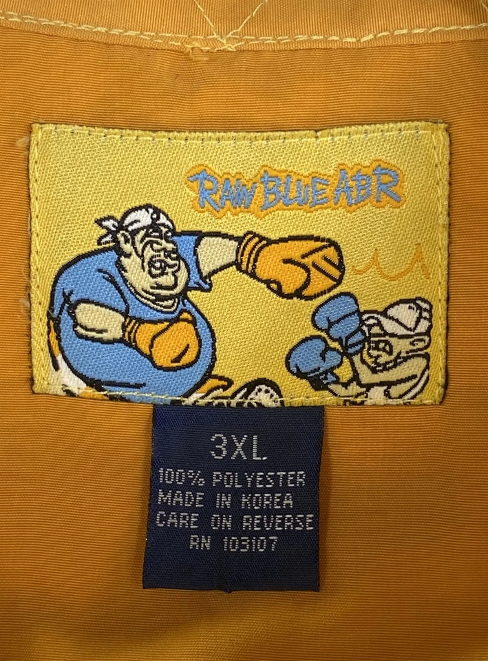 Camisa gráfica amarilla azul crudo ABR para hombre talla 3XL Foto 3 de 4