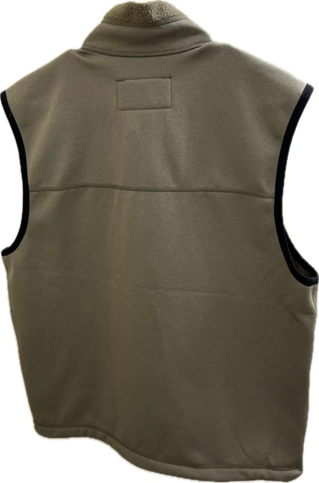 Chaleco Filson Para Hombres Medio Campo Verde Oliva Granito Aguja Forrado de Vellón Cremallera Completa Foto 4 de 4