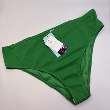 M S Collection Green High Waisted Bikini Bottoms UPF 50 UK 20 Marks Spencer