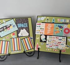 Disney World Tomorrow Land Space Mountain Handmade 12x12 Scrapbook Layouts