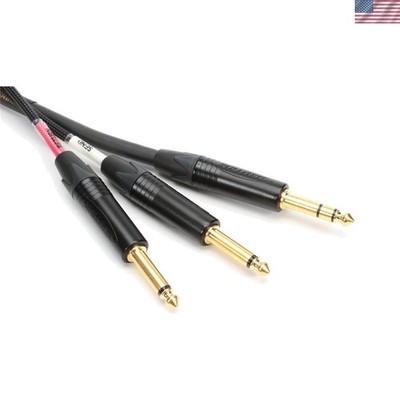 Insert Cable, 1/4'' Straight TRS Male Plug to Dual 1/4'' Straight TS Male Plug ...