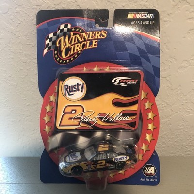 2002 Nascar Winners Circle #2 Rusty Wallace Penske Racing Car + Card