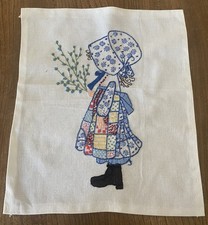 Vintage Holly Hobbie Picture Unframed 15”x 13” 
