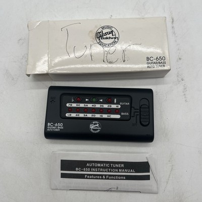 Gibson Baldwin Music Education BC-650 Guitar Bass Auto Tuner & INSTRUCTIONS BOX