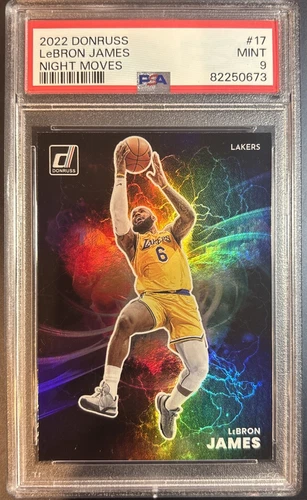 POP 10 NONE HIGHER 2022 Donruss Lebron James Night Moves #17 Case Hit SSP PSA9
