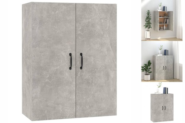 Wandschrank HäNgeschrank Betongrau 69,5X34X90 Cm Spanplatte-image