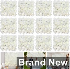 RIDDSEE Flower Wall Backdrop 12PCS 16.5x16.5 Inch Floral Wall Panel White