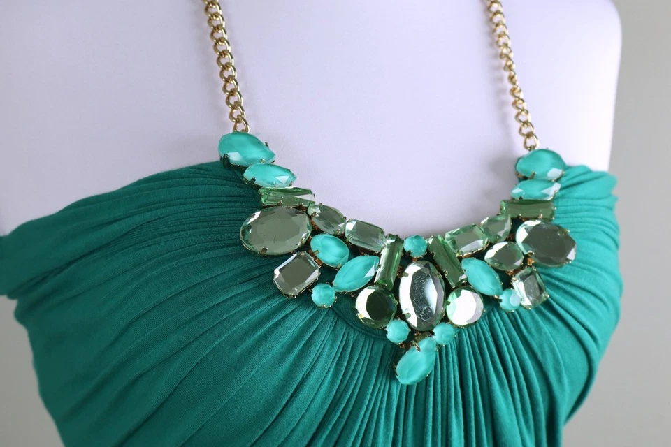 SKY BRAND $135 мягкий эластичный драгоценный камень украшенный бретелью через шею верхний размер большой - Изображение 3 из 4