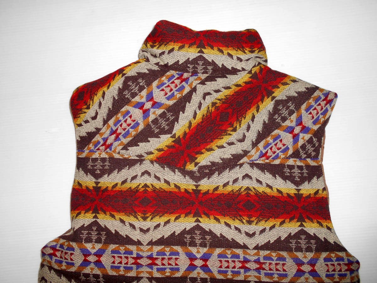 Pendleton Native Wool Down Vest S Reversible Feat… - image 6