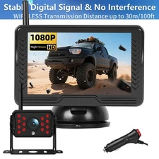 Backup Camera Digital Wireless Car Rear View System Night Vision+5" Monitor RV