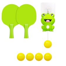 Hanging Table Tennis Trainer Starter Kit, Portable Ping Pong Paddle Set for K...