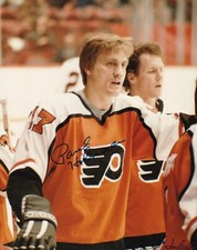 Paul Holmgren signed vintage Philadelphia Flyers color 8 x 10 photo