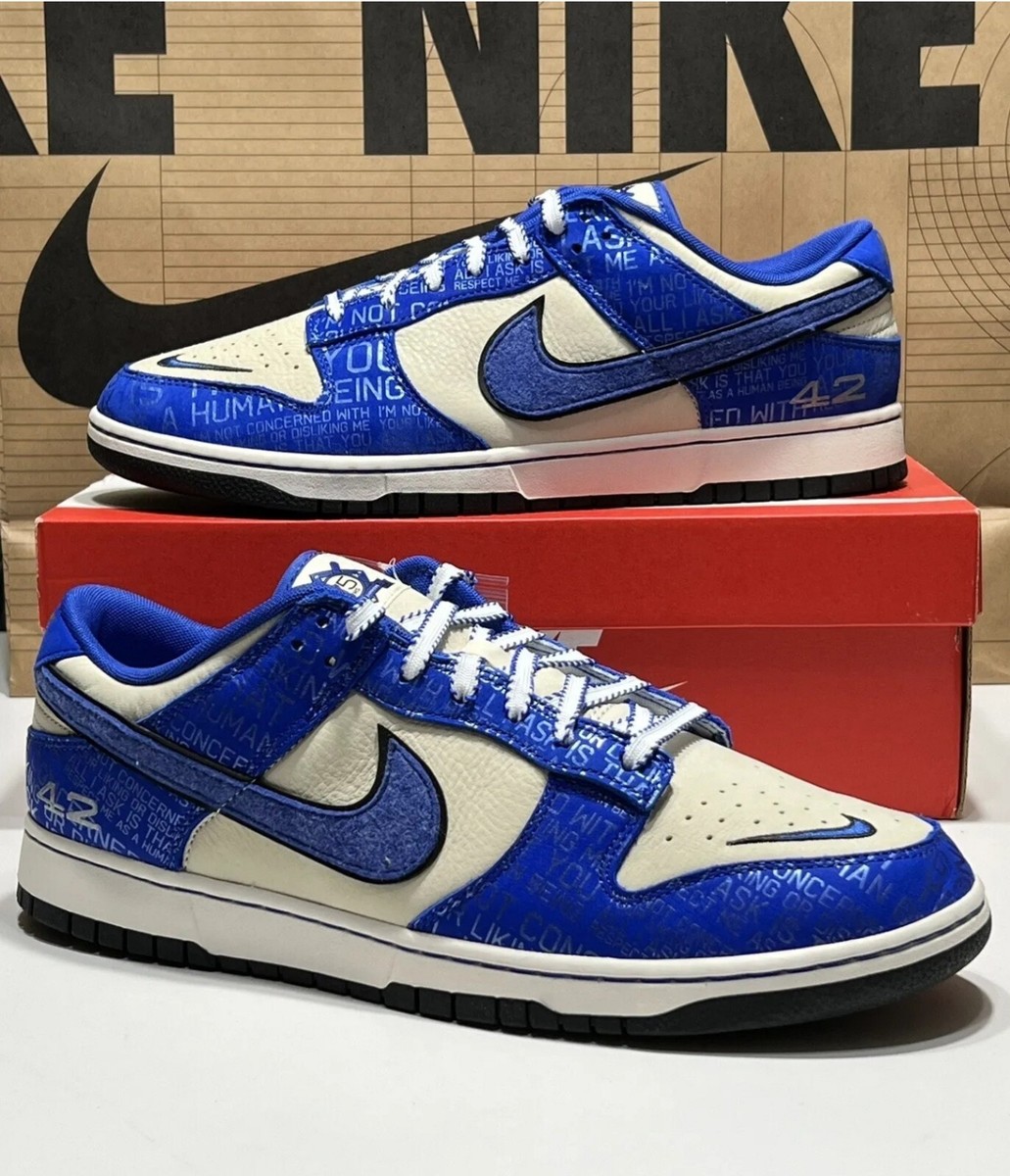 Nike Dunk Low Jackie Robinson Sneakers in Racer Blue & Coconut Milk Nike Dunk Low Jackie Robinson, Racer Blue/Coconut Milk  main image 3