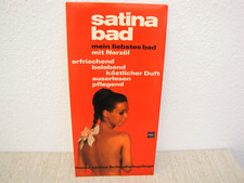 satina bad Reklame Aufsteller Werbung Werbeschilder Pappe 50er / 60er Jahre