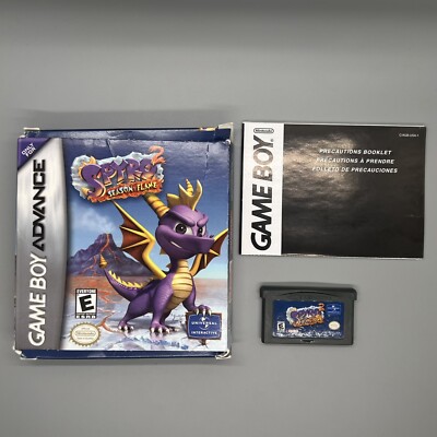 Spyro 2 Season of Flame Game Boy Advance NIntendo 2002 Tested Working