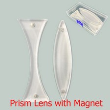 2pcs Concave Lens  Convex Lens Optical Plastic Prism F Physics Light Experiment