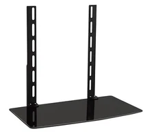 Mount It! AV Component Shelf For Wall Mounted TV | 1 Tempered Glass Shelf