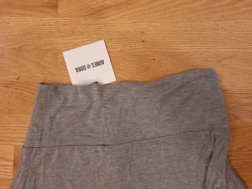 Womens AGNES & DORA size S Ash Gray Stretch Jersey Pocket Maxi Skirt Long NWT - Picture 4 of 5