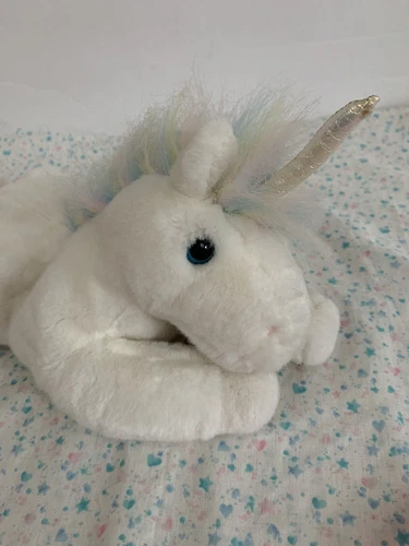 Vintage TY Beanie Buddy Mystic The Unicorn Horse 2000 W/flaw 12” Pastels Blues