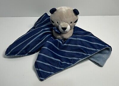 Kopen Just One You Carters Lovey Security Blanket Plush Blue Gray Stripe Tiger Cat