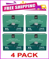 4 PACK - Member's Mark Adult Washcloths, 240 ct. (Total 960 ct.) FREE SHIP!!