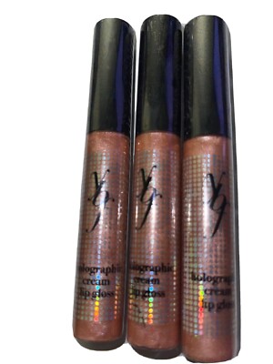 LOT OF 3 Holographic Cream Lip Gloss Your Best Friend YBF Kaleidoscope UNSEALED
